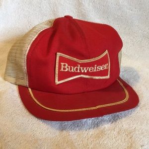 Vintage Budweiser Swingster trucker style hat mesh back SnapBack cap